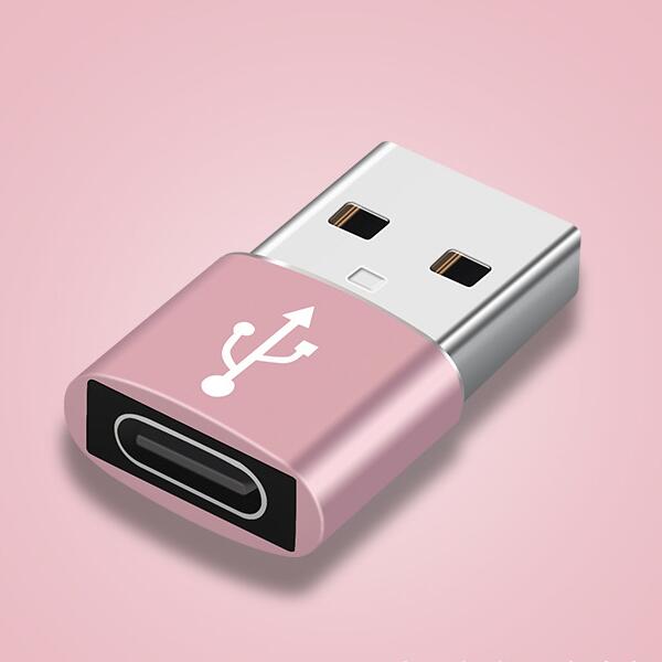 USB Type C Female to USB Type A Male 3.0 Adapter Convertor Connector  Pink