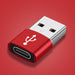 USB Type C Female to USB Type A Male 3.0 Adapter Convertor Connector  Red