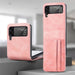 Samsung Galaxy Z Flip 4 Leather Protective Case Cover Pink