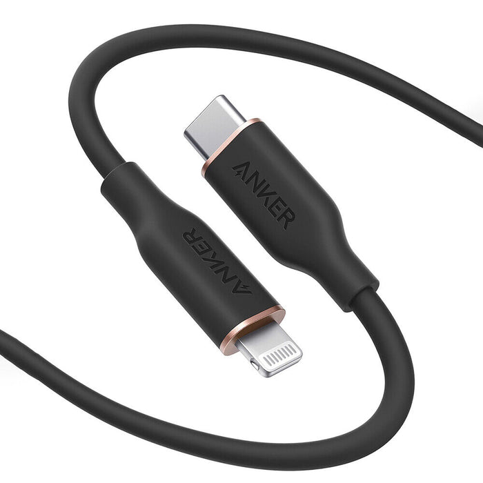 Anker Powerline Soft USB-C to Lightning 1.8 metre Cable - Choice of Colours